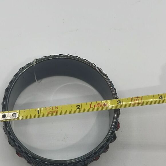 Mia Collection Cuff red stones navy cuff - Picture 5 of 5